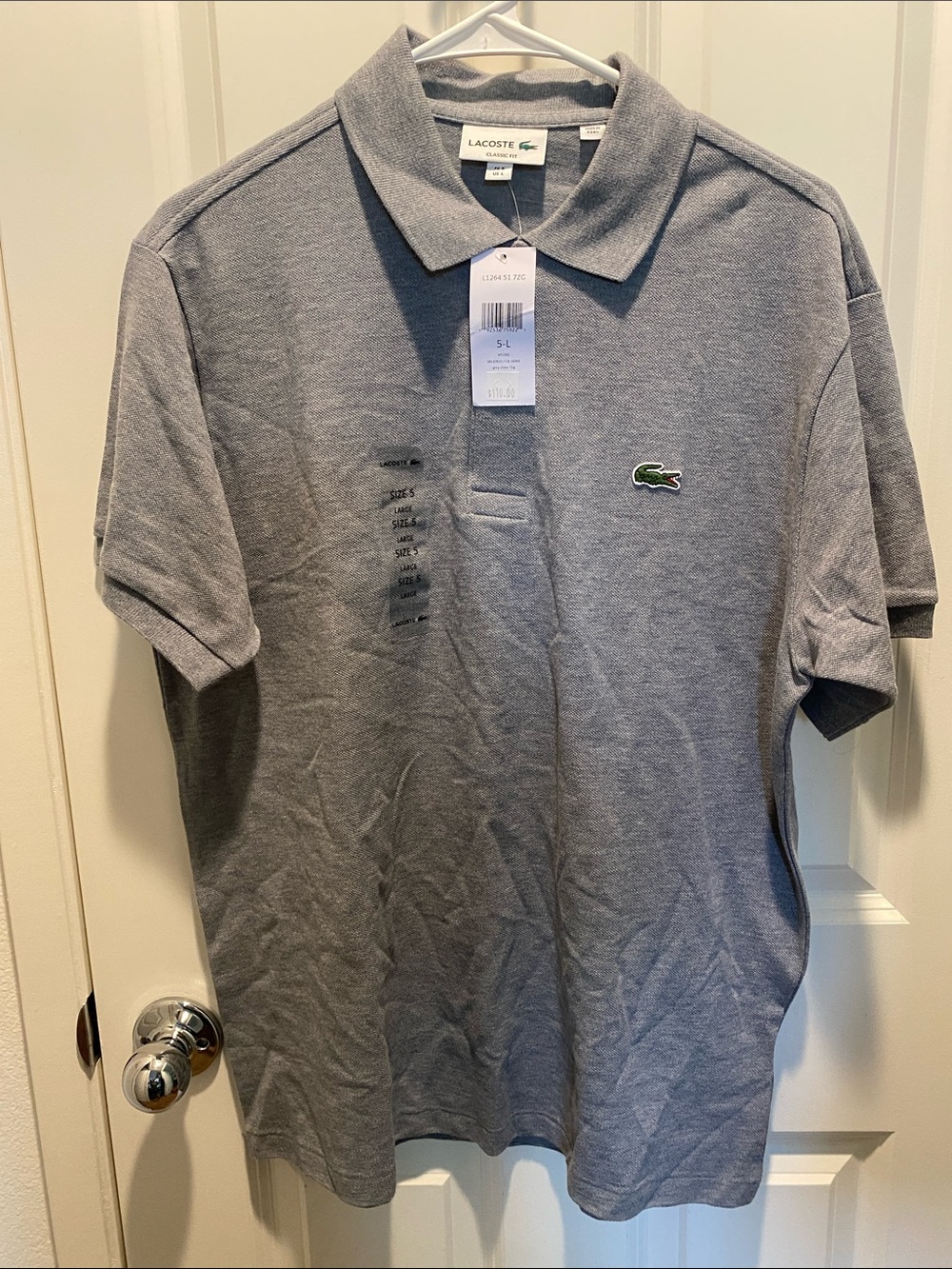 NWT Men's Classic Fit L.12.12 Heathered Polo